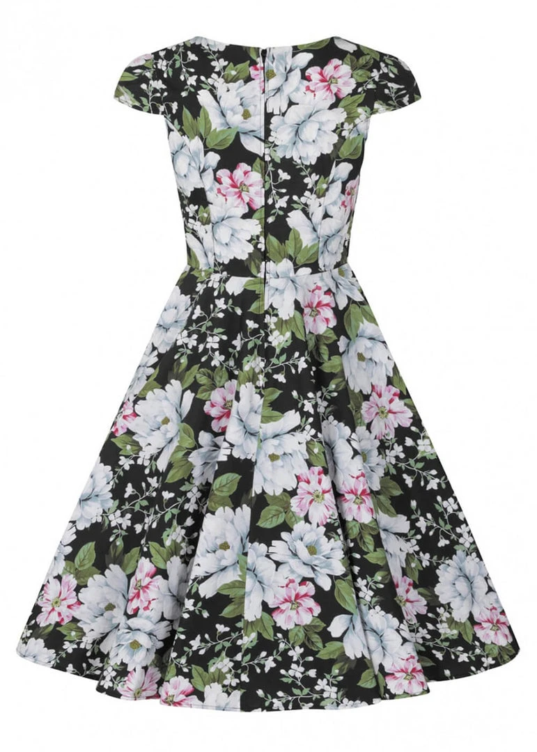 New In Hell Bunny Alba 50's Swing Dress Black