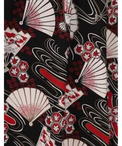 Hell Bunny Lanah Fan 50's Swing Dress Black