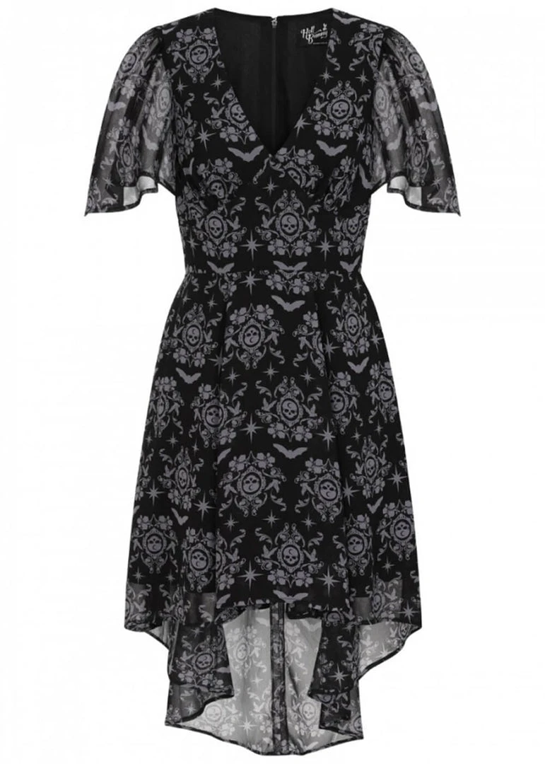 Hell Bunny Lost Whispers 70's Dress Black