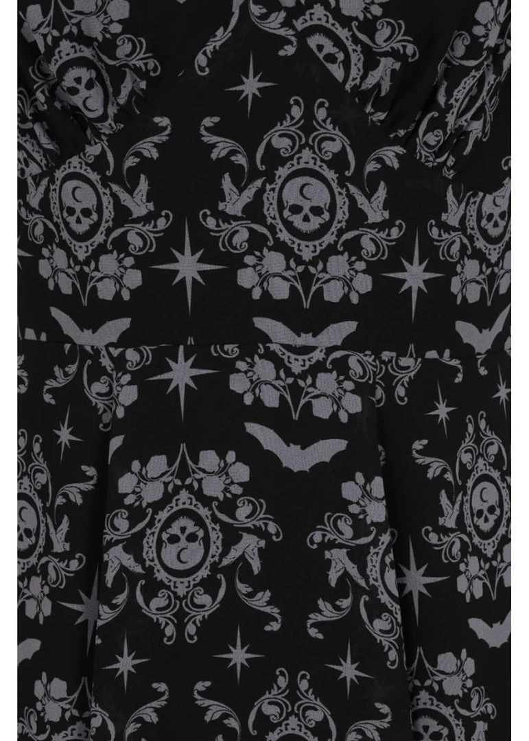 Hell Bunny Lost Whispers 70's Dress Black