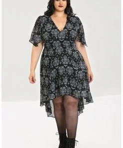 Hell Bunny Lost Whispers 70's Dress Black