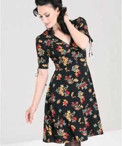 Hell Bunny Aurelia Mid 40's A-Line Dress Black