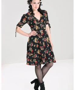 Hell Bunny Aurelia Mid 40's A-Line Dress Black