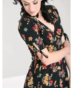 Hell Bunny Aurelia Mid 40's A-Line Dress Black