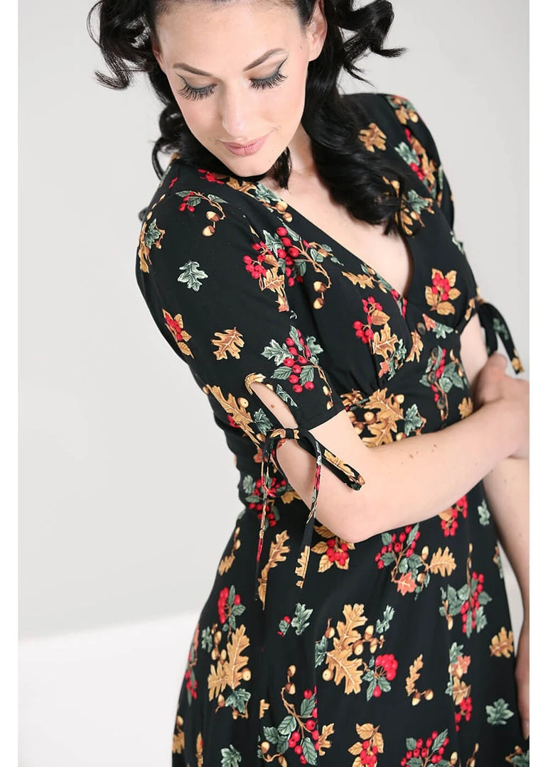 Hell Bunny Aurelia Mid 40's A-Line Dress Black