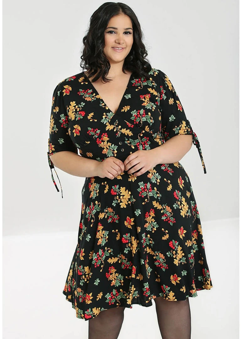 Hell Bunny Aurelia Mid 40's A-Line Dress Black