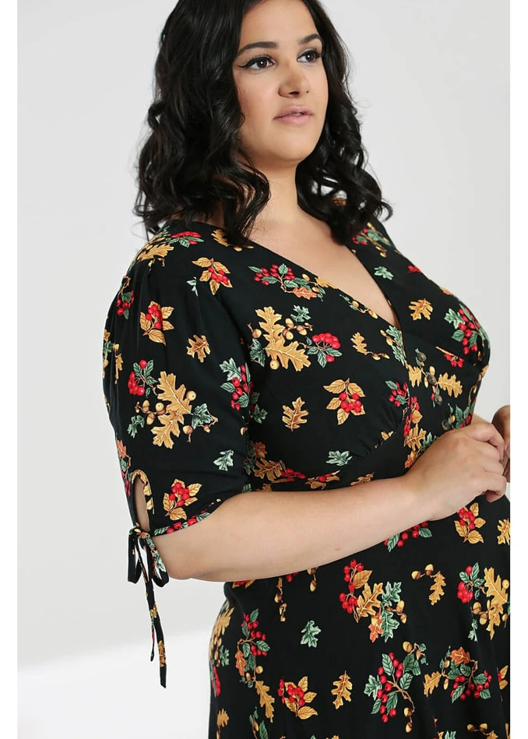 Hell Bunny Aurelia Mid 40's A-Line Dress Black