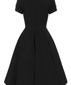 Hell Bunny Riley 40's Swing Dress Black New In
