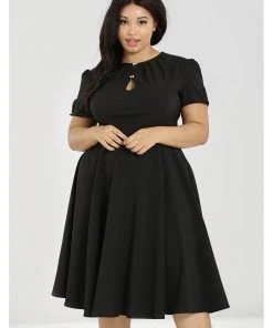 Hell Bunny Riley 40's Swing Dress Black New In