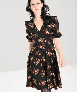 Hell Bunny Orla 40's Dress Black New In