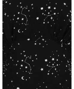 Hell Bunny Zodiac 70's Maxi Dress Black New In