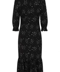 Hell Bunny Zodiac 70's Maxi Dress Black New In