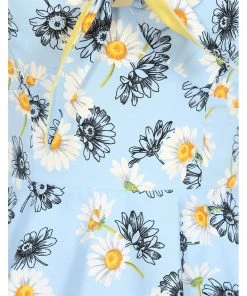 New In Hell Bunny Daisy 50's Swing Dress Blue