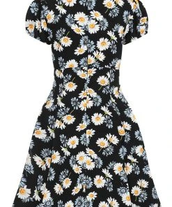 Hell Bunny Daisy 60's Mini Dress Black New In