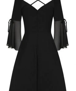 New In Hell Bunny Zelena 70's Dress Black
