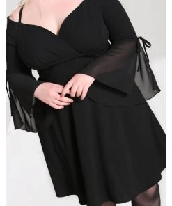 New In Hell Bunny Zelena 70's Dress Black