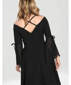 New In Hell Bunny Zelena 70's Dress Black