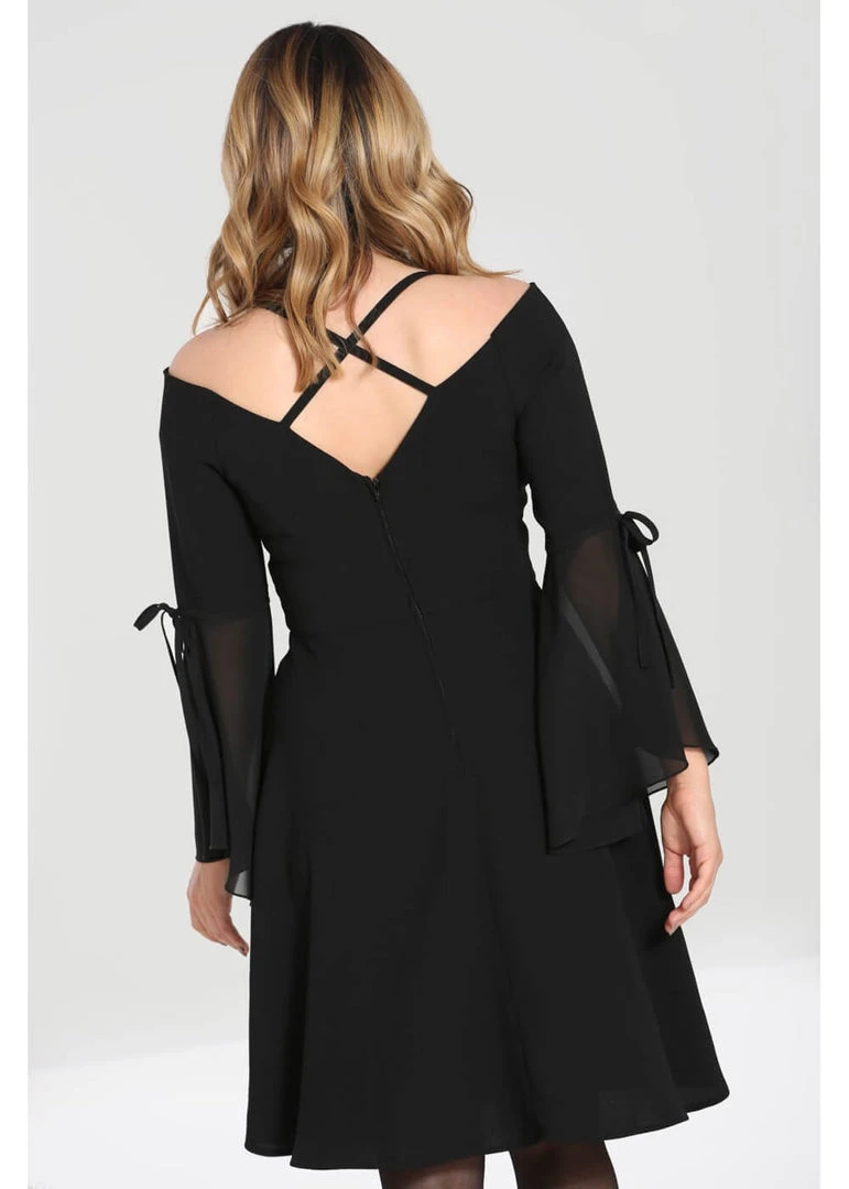 New In Hell Bunny Zelena 70's Dress Black