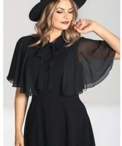 Hell Bunny Isabelle 70's Dress Black