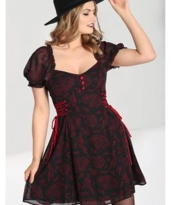 Hell Bunny Clarice Snake 60's Mini Dress Black New In