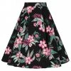 Hell Bunny Kalani 50's Swing Skirt Black
