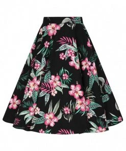 Hell Bunny Kalani 50's Swing Skirt Black