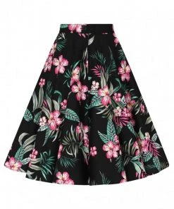 Hell Bunny Kalani 50's Swing Skirt Black