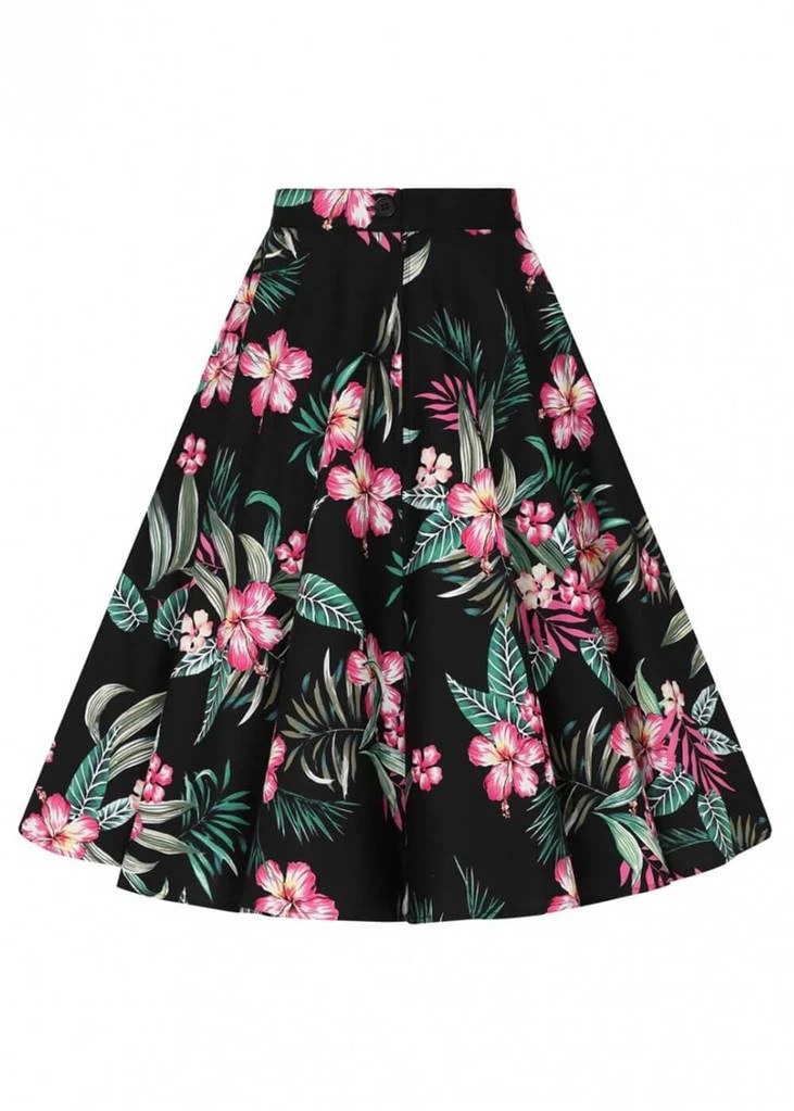 Hell Bunny Kalani 50's Swing Skirt Black