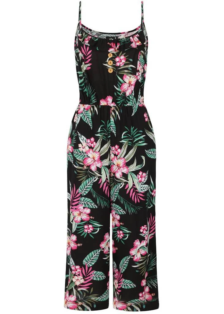 Hell Bunny Kalani 40's Jumpsuit Black New In