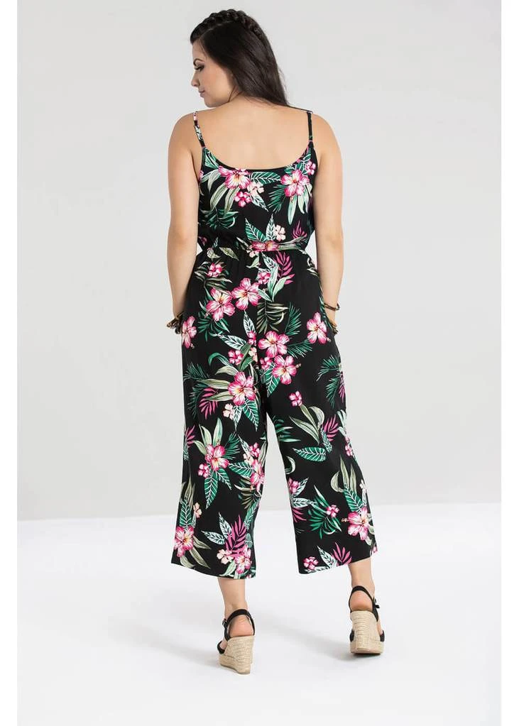 Hell Bunny Kalani 40's Jumpsuit Black New In