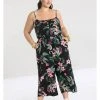 Hell Bunny Kalani 40's Jumpsuit Black New In