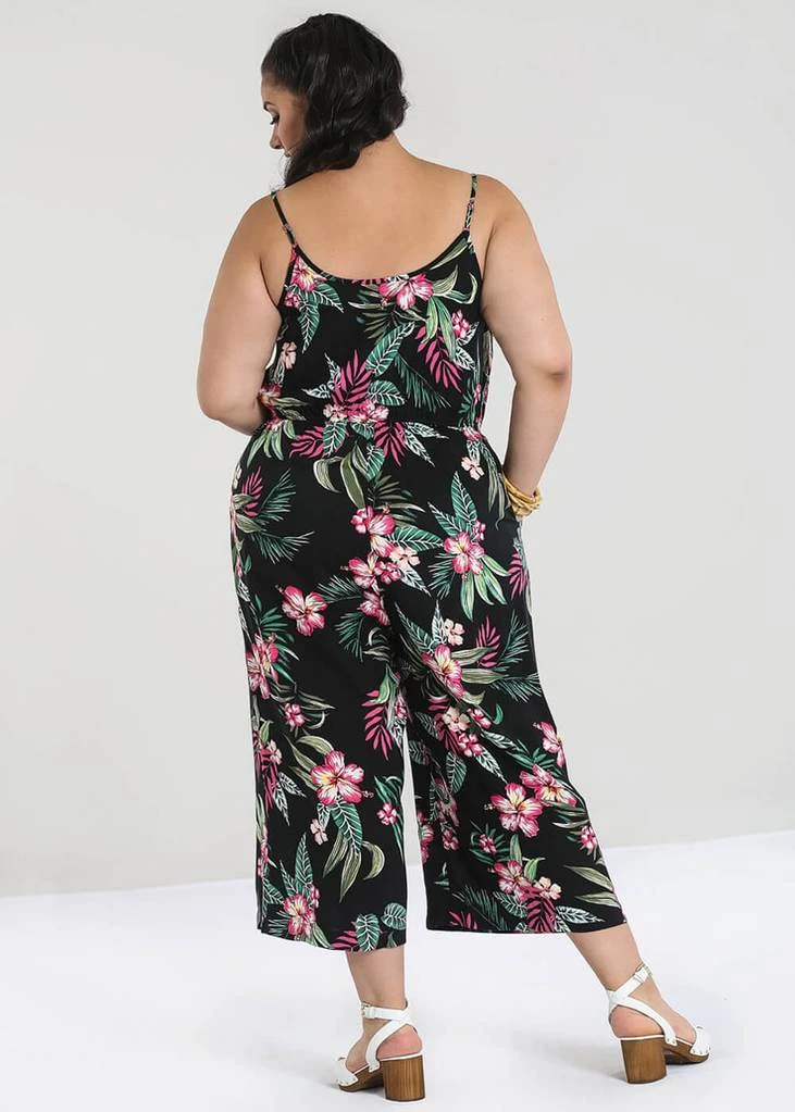 Hell Bunny Kalani 40's Jumpsuit Black New In