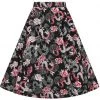 New In Hell Bunny Mushu Dragon 50's Swing Skirt Black
