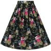 Hell Bunny Noa Noa Tiki 50's Swing Skirt Black