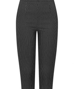 New In Hell Bunny Jack Bat Capri Trousers Black