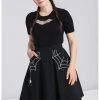 New In Hell Bunny Miss Muffet Spider Skirt Black White