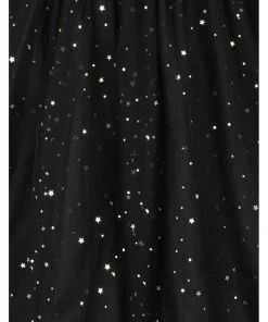 Hell Bunny Infinity Stars 50's Tulle Party Skirt Black
