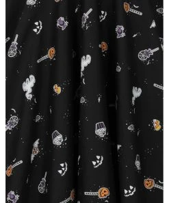 Hell Bunny Trick Or Treat 50's Swing Skirt Black