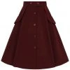 Hell Bunny Carlie 50's Swing Skirt Burgundy