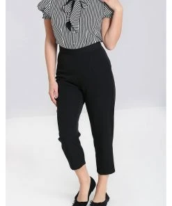 New In Hell Bunny Carlie 50's Cigarette Trousers Black