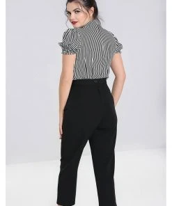 New In Hell Bunny Carlie 50's Cigarette Trousers Black