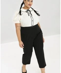 New In Hell Bunny Carlie 50's Cigarette Trousers Black