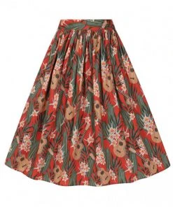 Hell Bunny Ukulele 50's Swing Skirt Orange