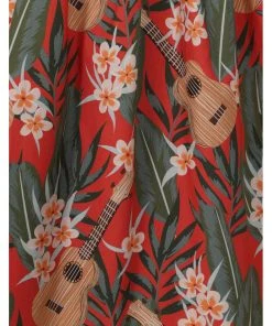 Hell Bunny Ukulele 50's Swing Skirt Orange