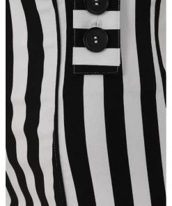 Hell Bunny Otho 40's Pinafore Pencil Skirt Black White New In