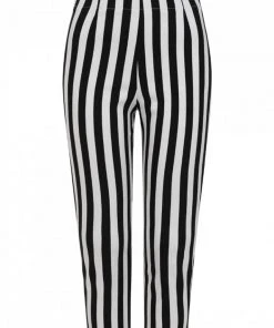 Hell Bunny Otho 60's Trousers Black White