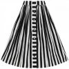 Hell Bunny Juno 50's Swing Skirt Black White New In
