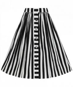 Hell Bunny Juno 50's Swing Skirt Black White New In