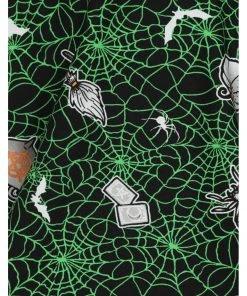 Hell Bunny Hex Spiderweb 50's Swing Skirt Black