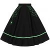 New In Hell Bunny Miss Muffet Spiderweb 50's Swing Skirt Black Green